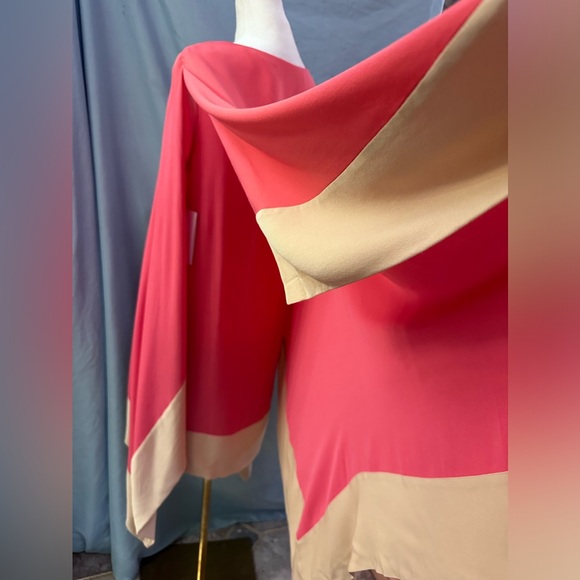 Vintage CHRISTIAN DIOR Runway Pink Silk Kaftan Sheath Shift Dress NWT $5400 Sz 4 - Picture 14 of 14